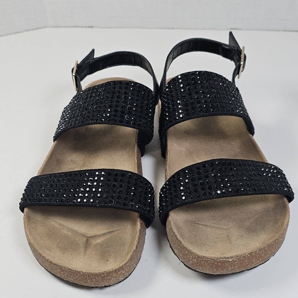 Aldo Black Rhinestone Sandals - Picture 4 of 10